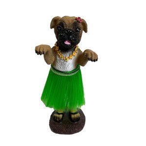 Hula Pug Gift Dog Doll Dashboard Car Accessories Bobblehead